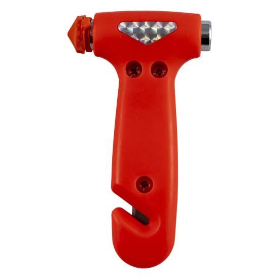 CAR WINDOW BREAKER WITH SUPPORT AND SEATBELT CUTTER