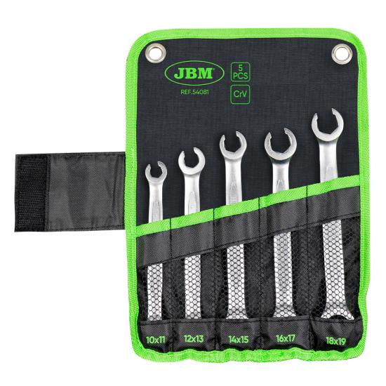 5 PIECES OPEN RING END SPANNER SET