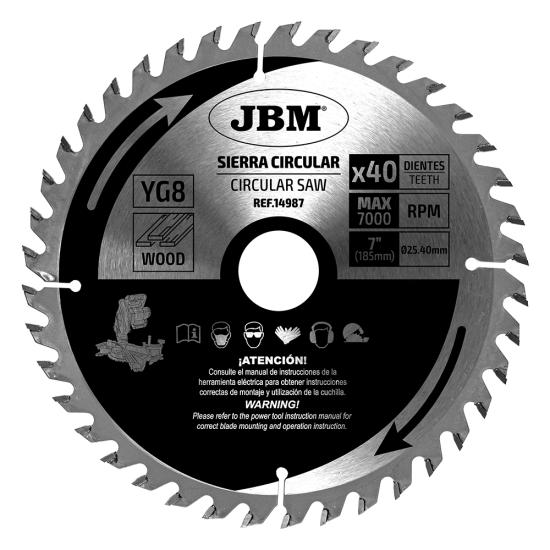 CIRCULAR SAW BLADE 40T 185MM FOR WOOD FOR REF. 60022