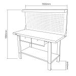 WORKBENCH WITH BACK PANEL