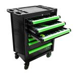 7 DRAWER TOOL TROLLEY - GREEN - TOOLS INCLUDED