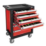 7 DRAWER TOOL TROLLEY - RED - TOOLS INCLUDED
