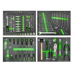 12 DRAWER TOOL TROLLEY - GREEN - TOOLS INCLUDED