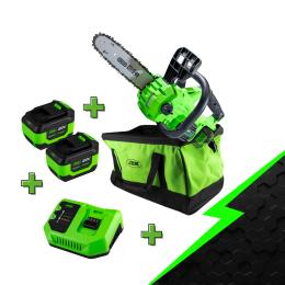 PROMO ELECTR: BRUSHLESS ELECTRIC CHAINSAW 60029 + X2 60015 + 60016 + 53782