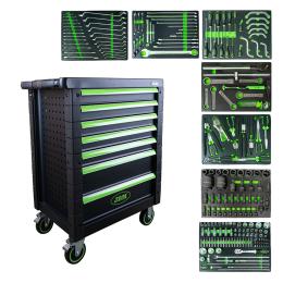 7 DRAWER TOOL TROLLEY - GREEN - SPECIAL FOR TRUCKS