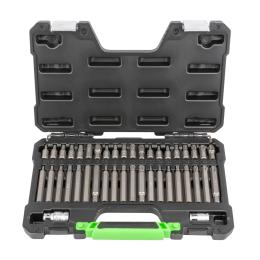 CASE WITH 42 PIECES FOR HEX, 12-POINT, TORX, AND RIBE (TAMPER-PROOF)