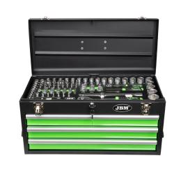 METAL BOX WITH TOOLS 143 PIECES - ZINC FINISH